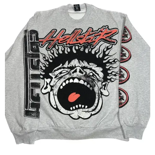 Grey Hellstar Crewneck Sweatshirt